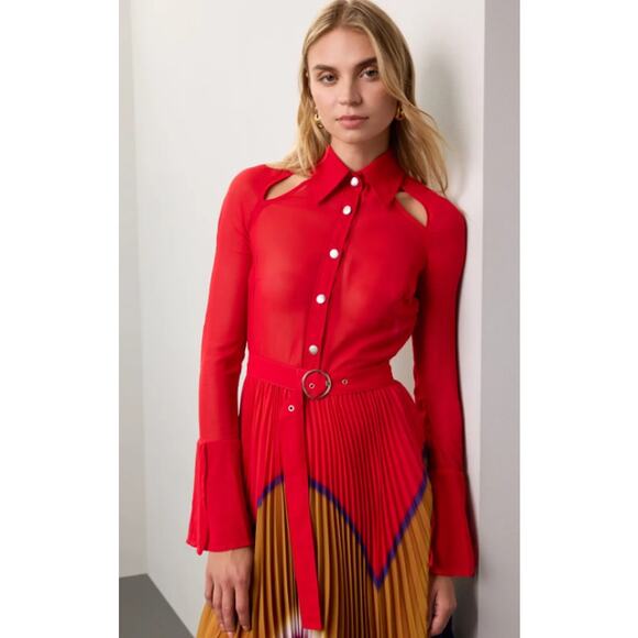 Thebe Magugu Gradient Pleated Chiffon Dress - Picture 5 of 14